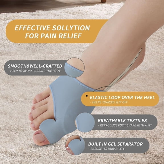 Usloyux Under $5 Toe Corrector Separator Device, Big Toe Alignment Support for Hallux Valgus Correction, Comfortable Shoe Wearing Solution for Men Women