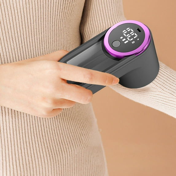 Usloyux Under $5 USB Rechargeable Lint Remover, Fabric Shaver with 6 Stainless Steel Blades, Electric Fuzz Eliminator for Clothes Bedding, Portable Sweater Pill Remover, Cordless Garment Care Tool
