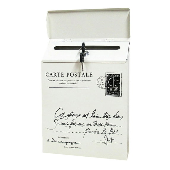 Usloyux under $5 Vintage Mailboxes, Wall Mount Mailbox with Lock, Vintage Style Letter Box for Outdoor, Decorative Mailbox for Home, Iron Mailbox with Key, Newspaper Mail Box for Porch