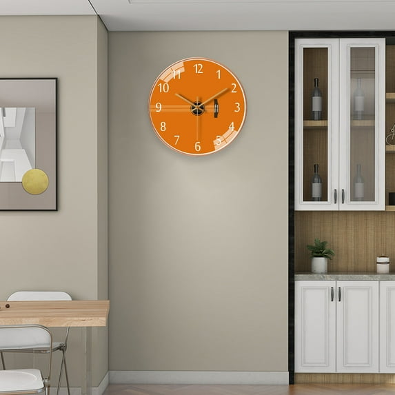 Usloyux Under $5 Wall Clock Silent Non-Ticking, Battery Operated 8 Inch Quartz Decorative, Easy to Read School Office Home Clock, Large Arabic Numerals, Modern Design for Any Room Decor