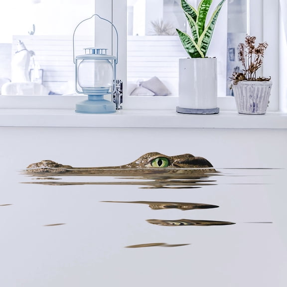 Usloyux under $5 Wall Decal Alligators, Peel and Stick Wall Decal for Bedroom, Living Room, DIY Alligator Wall Sticker, Removable Wall Art for Kids Room, Self Adhesive Wall Decor