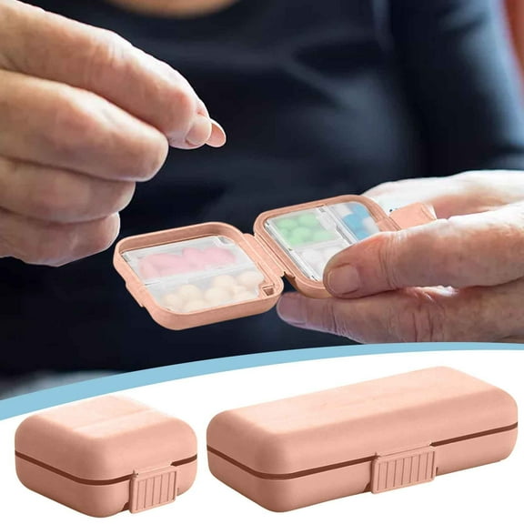 Usloyux Under $5 Weekly Pill Organizer, Multiple Compartment Medicine Box for Personal, Medication Management System, Compact Tablet Case, Daily Pill Container, Health Care Organizer