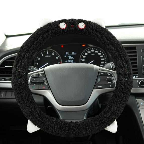 Usloyux under $5 Winter Steering Cover, Plush Faux Mink Car Steering Wheel Cover for Cold Weather, Anti Slip Inner Surface for Enhanced Grip and Safety, Universal Fit for Vehicles