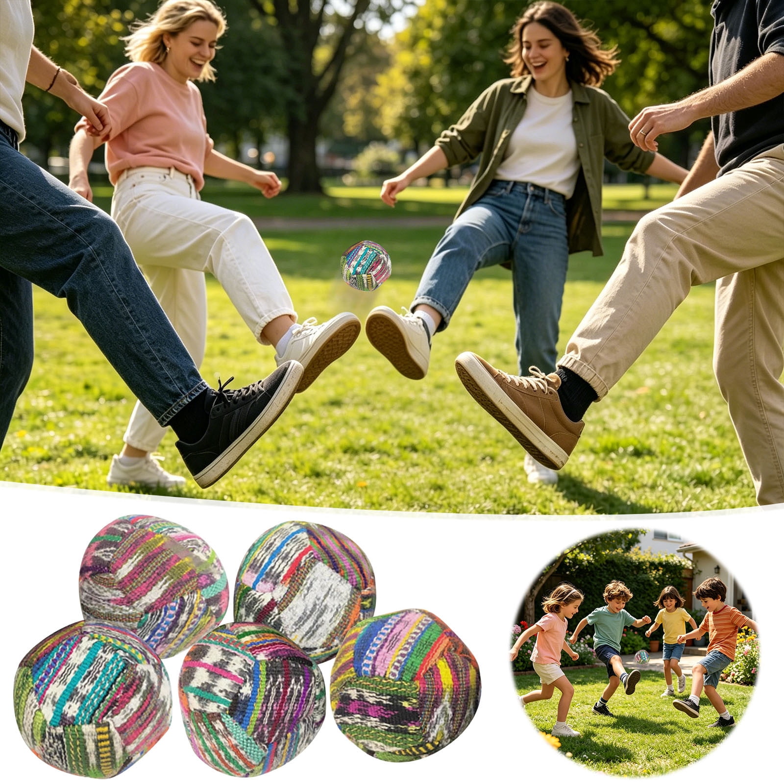 Usloyux 6Pcs Football Sandbags Beginner Juggling Balls Football Patterns Outdoor Party Games, Soft Bean Bags forKidsYouth Training, Portable Toss Products for Backyard Lawn Beach Camping Activity