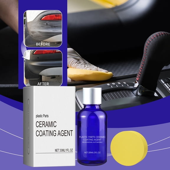 Usloyux Automotive Plastic Restorer, Plastic Parts Refinishing Agent and Crystal Coating Polish, Long-Lasting Protection for Car Interior Dashboards, Trim, Bumpers and Exterior Plastic Surfaces,
