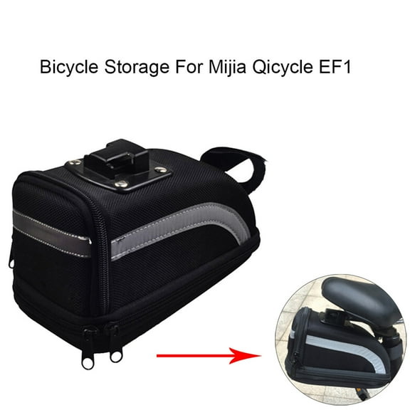 Usloyux Bike Bag, Storage Bag for Electric Bicycle, Rear Seat Saddle Tail Bag for Qicycle EF1, Water Resistant Pouch for Phone Water Small Items, Easy Install Bike Accessory for Commuting Riding