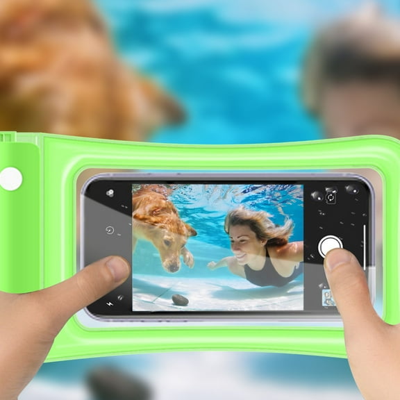 Usloyux Cell Phone Dry Bag for Swimming and Hot Spring, IPX8 Waterproof Hanging Pouch with Touch Screen Compatibility, Floating Protection Case for Diving Snorkeling and Beach