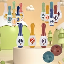 Usloyux Children's Bowling Set,6 Bowling Pins,2 Bowling Balls Playset,Leisure Indoor Sports Games Children's Interactive Family Toys, Boys and Girls Christmas,Birthday,Holiday Party Gifts