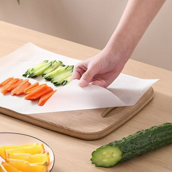 Usloyux Chopping Mat, Disposable Paper Chopping Board Mats for Kitchen, Food Grade Safe for Meat Vegetables, Non-Slip Backing, Easy Clean Up, Hygienic Cooking Prep Tool