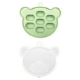 thumbnail image 1 of Usloyux Complementary Food Ice Maker Tray, Silicone Little One Food Freezer For Homemade Fruit Puree Popsicles, Reusable Teething Feeder For Little One Little One Meal Prep, Easy Grip Handle Design, 1 of 1