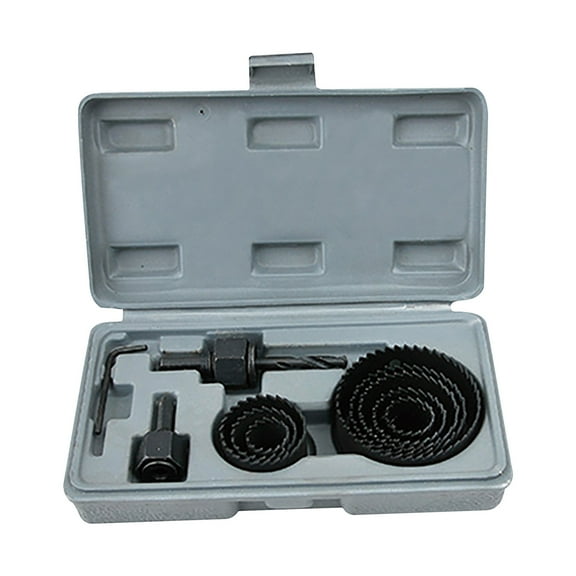 Usloyux Complete Woodworking Hole Cutter Set, Carbon Steel Drill Bit Saw Blades with Arbor Adapter, for Cutting Wood Plastic Drywall, DIY Home Improvement Tool Accessories, Durable and Precise