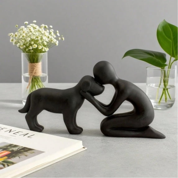 Usloyux Dog Figurines Decor, 3D Printed Dog Statues Memorial Gifts, Pet Lover Home Decor For Living Room Bedroom Office Shelf Display, Dog Themed Collectible Decorations
