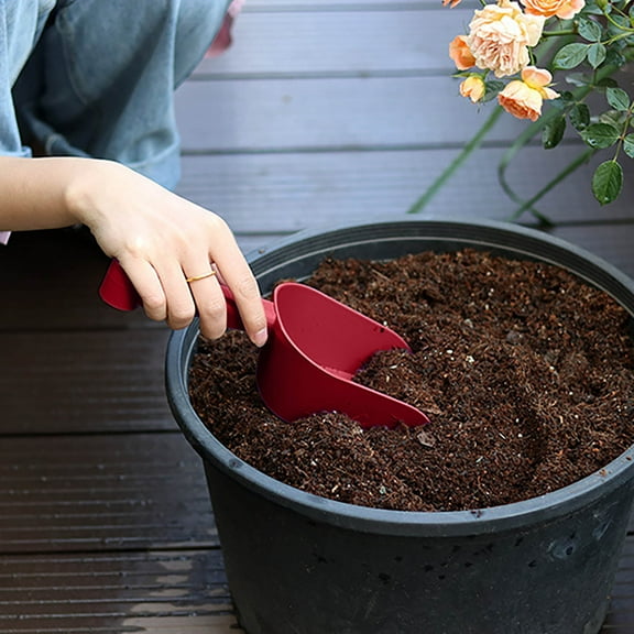 Usloyux Gardening Shovel, Plastic Plants Shovel for Succulents Potted Plants, Multi-Purpose Garden Tool for Indoor Outdoor Planting, Pet Poop Scoop with Ergonomic Handle and Hanging Hole