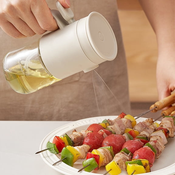 Usloyux Glass Oil Bottles, Sealed Mist Sprayer for Kitchen Cooking, Non-Drip Olive Oil Dispenser, Reusable Glass Oil Spray Bottle for Salad Dressing, Baking, Grilling, Frying, Easy-Pour Design
