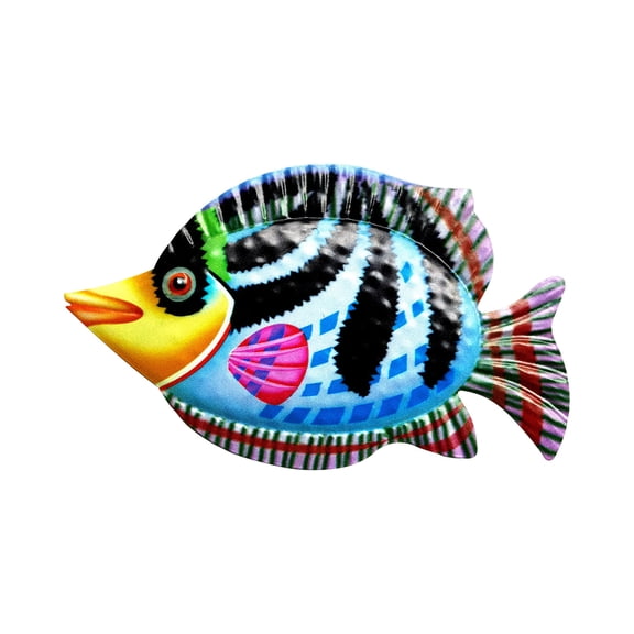 Usloyux Hand Forged Metal Fish Wall Sculpture, Artistic Iron Fish Decor for Living Room Bedroom, Sea Inspired Wall Art, Unique Home Decor, Rustic Wall Hanging