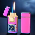thumbnail image 1 of Usloyux Intelligent Watch Lighter, Multifunction Windproof Lighter with Voice Control, Dual Flame Butane Lighter for Outdoor Camping Kitchen, Portable Electronic Lighter, Rechargeable Metal Lighter, 1 of 3