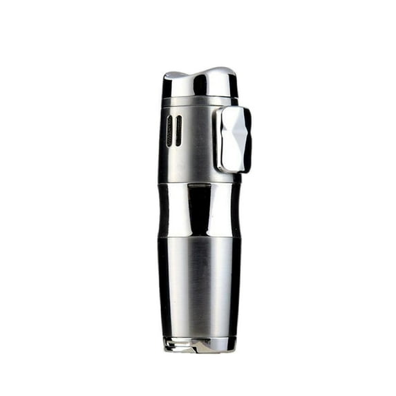Usloyux Jet Lighter, Portable Jet Flame Lighter, Triple Torch Lighter for Cigar, Refillable Butane Lighter with Adjustable Flame, Metal Body Lighter for Durability, Professional Grade Lighter