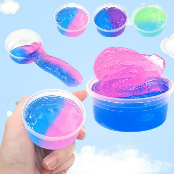 Usloyux Kids Toys Under $5 2-Colors Crystal Slime Clay,50 g Reusable Slime, Crystal Slime for Classroom Prizes,Sensory and Tactile Stimulation Toy for Girls and Boys