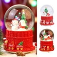 thumbnail image 1 of Usloyux Kids Toys Under $5 Christmas Santa Snow Globe,Winter Snow Globe with Colorful Light and Music,Lightweight Christmas Decorations Gift,Red Green Christmas Tree Toys for Home Desk Decor, 1 of 9