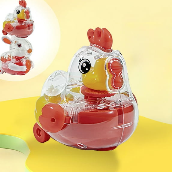 Usloyux Kids Toys Under $5 Cute Electric Chicken,Rabbit Toy,Animal Vehicle Car Auto Driving with Transparent Gears,Car Toys with Light and Music for 1-5 Years Kids