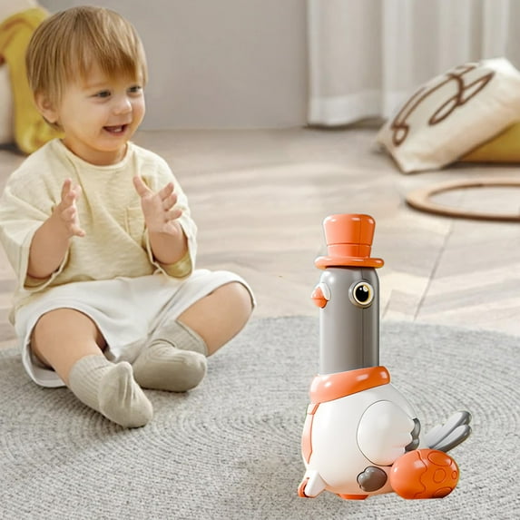 Usloyux Kids Toys Under $5 Press and Go Toys,Interactive Bird Car Toy,Infant Crawling Toy for 6 to 18 Months, Learning Toddler Toys for Boys and Girls Christmas,Birthday,Holiday Party Gifts