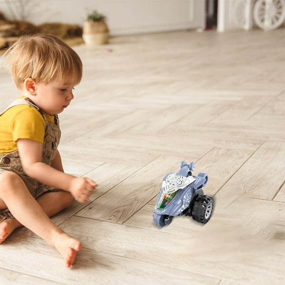 Usloyux Kids Toys Under $5 Rollover Rotating Car Model Toy,Stunt Dumper Toy Car - 360° Rotating & Rollover Model with Lights & Music, All - Terrain Capability, Ideal Christmas Gift for Children