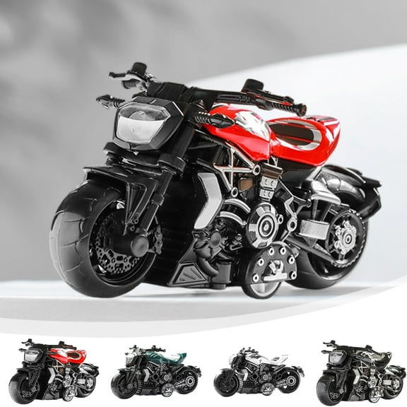 Usloyux Kids Toys Under $5 Toy Motorcycle with Light,Alloy Push and Go Toys Car,Motorcycle Model Gift for Boys Girls Birthday Christmas,Collection Series Box Creative Gift