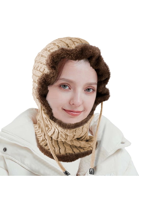 Men and Women Winter Knitted Balaclava, Warm Fleece Face and Ear Protector for Cold Weather, Outdoor Sports, and Motorcycle Riding