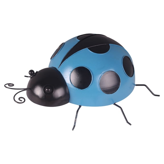 Usloyux Metal Ladybug Garden Wall Art, Set of 4 Cute Outdoor Wall Sculptures for Patio, Yard, Fence, Tree, Hand Painted Rust Resistant Decor, Decorative Metal Art for Spring, Summer, Garden Decor,