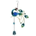 thumbnail image 1 of Usloyux Metal Peacock Wind Chime, Outdoor Garden Balcony Hanging Decoration with Glass Tubes, Hand Painted Colorful Wind Chime for Patio, Yard, Gift Idea, 1 of 2