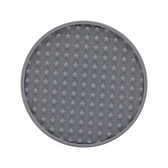 Usloyux Non-Slip Cup Mat, Silicone Drink Coaster with Grooved Design, Absorbent Coaster for Coffee Table, Multi-Purpose Mat for Bar Office Party, Easy-Clean Coaster Set of 6