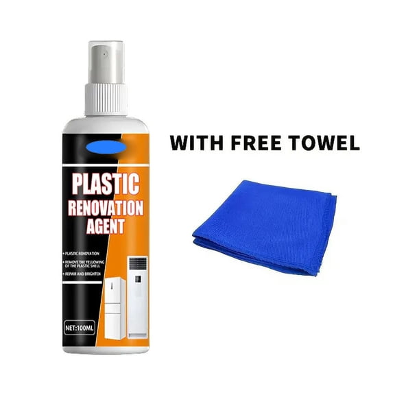 Usloyux Plastic Yellowing Remover Spray, Powerful Restoration Formula for Yellowed Plastic, Effectively Solution for Air Conditioners Toilet Seats Refrigerators, Household Appliance Cleaner Restores
