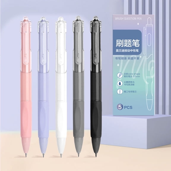 Usloyux Retractable Ballpoint Pens, Smooth Writing Ink Pens for Exams Office HomeSchool, Fine Point Click Pens for Daily Note Taking Journaling Business Writing