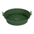 thumbnail image 1 of Usloyux Reusable Air Fryer Baking Pan, 8.5 Inch Silicone Pot Liner Pad with Air Circulation Design, Non-Stick Dishwasher Safe Accessories for Cooking Chicken Pinions, Vegetables, Frozen Foods, 1 of 3