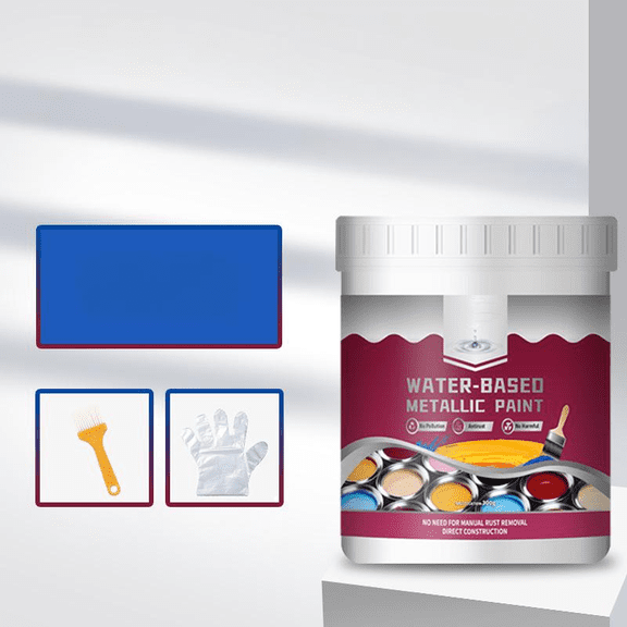 Usloyux Rust Converter Paint, Rust Removal Converter Metallic Paint 300ml, Rust Neutralizer Primer for Metal, Automotive Rust Treatment, Protective Coating for Tools Outdoor Furniture, One-Coat