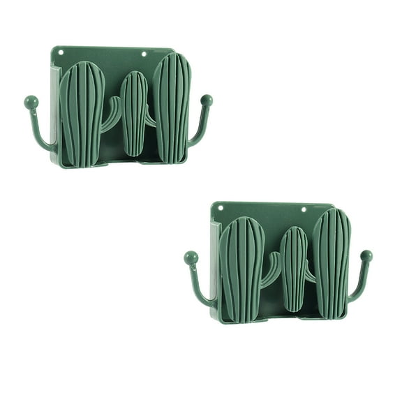 Usloyux Self-Adhesive Charging Station for Mobile Devices, Multi-Function Storage Bracket for Remote Control Keys, No-Drill Mount for Bedroom Office, Durable ABS Organizer with Hook Design