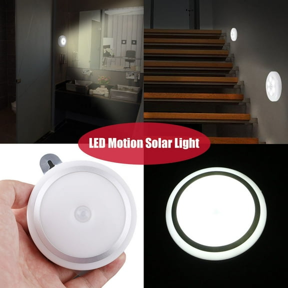 Usloyux Sensor Light, LED Wireless Motion Activated Light, Battery Powered Cabinet Wardrobe Light, Automatic On/Off Drawer Light, 20-Second Delay, Easy Install with Adhesive or Magnet, White Light
