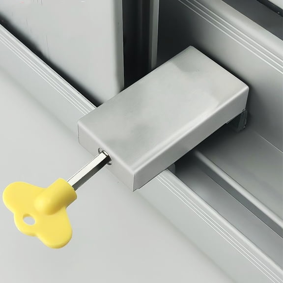 Usloyux Sliding Window Locks, Aluminum Alloy Security Locks with Key, Child Safety Window Stoppers, Easy Install Removable, Prevents Window from Opening Fully, 2 4 Piece Sets