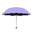 thumbnail image 1 of Usloyux Sun Protection Umbrella Folding Sunshade with UPF 50+ Windproof Design, Large Blue Water Activated Blooming Pattern Rain Umbrella for Beach Pool Outdoor Patio Garden Use, 1 of 2