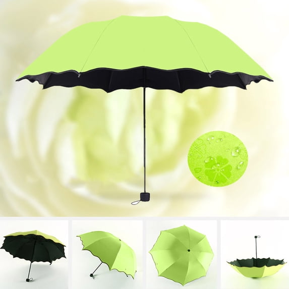 Usloyux Sun Protection Umbrella, Water Activated Color Change Sun Umbrella, UPF 50+ UV Protection Folding Umbrella, Compact Lightweight for Travel, Windproof Aluminum Shaft