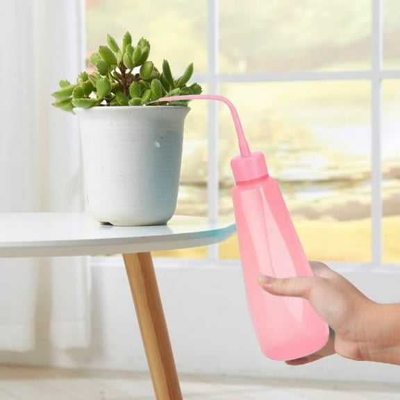 Usloyux Transparent Flower Watering Bottle for Indoor Plants, Long Spout Watering Can for Succulents, Garden Watering Tool with Fine Pipe, Easy Control Watering Can for HousePlants,