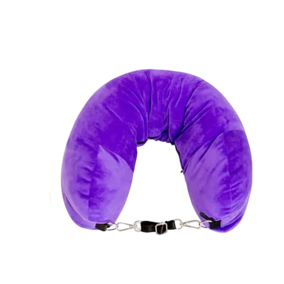 Usloyux Travel Headrest Pillow, U-Shaped Neck Support Pillow for Airplane Car Travel, Portable Headrest with Removable Washable Cover, Inflatable Travel Pillow for AdultsKids, Comfortable Head