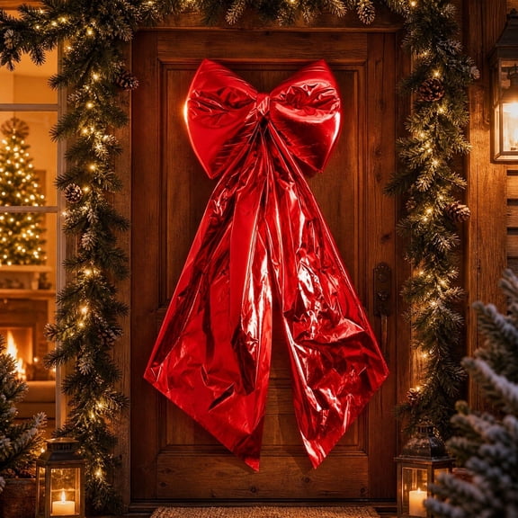 Usloyux Tree Bow Pendant, Large Size Big Bow Hanging Ornament for ng Room Party Decoration, Nylon Spandex Fabric Indoor Outdoor Tree Decor