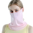 thumbnail image 1 of Usloyux UV Protection Sunscreen Face Cover for Women Summer Outdoor, 3D Breathable Thin Mask for Cycling Running, Adjustable Ear Rope with Cooling Sweat Absorption Fabric, Reusable, 1 of 1