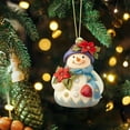thumbnail image 1 of Usloyux Under $5 Acrylic Snowman Christmas Ornament, Flat Hanging Decor for Tree, Car Mirror Holiday Pendant, Festive Winter Character Decoration, 1 of 6