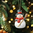 thumbnail image 1 of Usloyux Under $5 Acrylic Snowman Christmas Ornament, Flat Hanging Decor for Tree, Car Mirror Holiday Pendant, Festive Winter Character Decoration, 1 of 6
