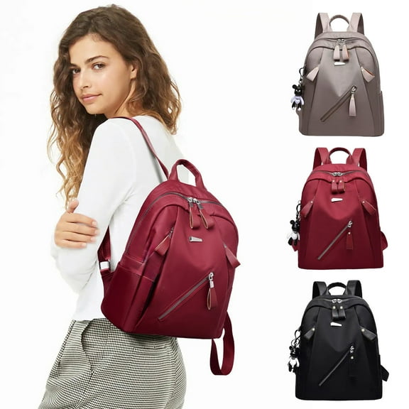 Usloyux Under $5 Backpack Purse for Women,Multipurpose Design,Handbags Ladies Shoulder Bags,Lightweight Daypack Black Bag for Travel School Office