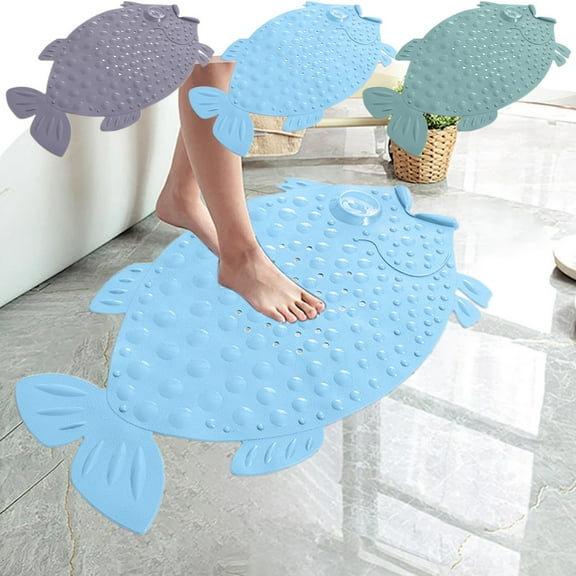 Usloyux Under $5 Bathroom Mat Anti Slip Shower Mat, Household Bathroom Suction Cup Floor Pad, Massage Foot Mat for Tub Shower, Non Slip Bathroom Rug