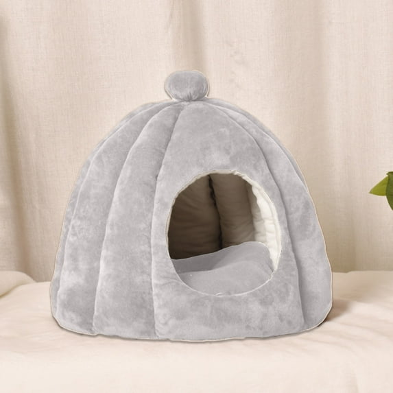Usloyux Under $5 Extra Large Cat Cave Bed,Large Indoor/Outdoor Gray Cat Bed Cave with Removable Cushion & Non-Slip Base,Suitable for Cats Dogs