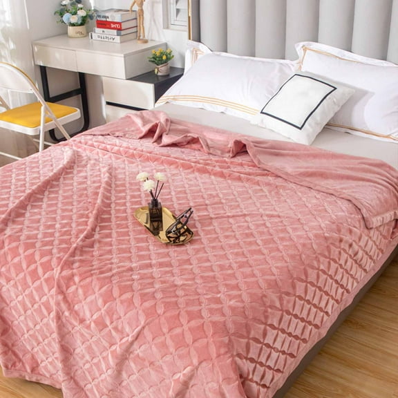 Usloyux Under $5 Velvet Plush Throw Blanket, Soft Fleece Lap Blanket for Sofa Bed Couch, Cozy Bed Couch Cover for Home Office Nap Rest Relaxation